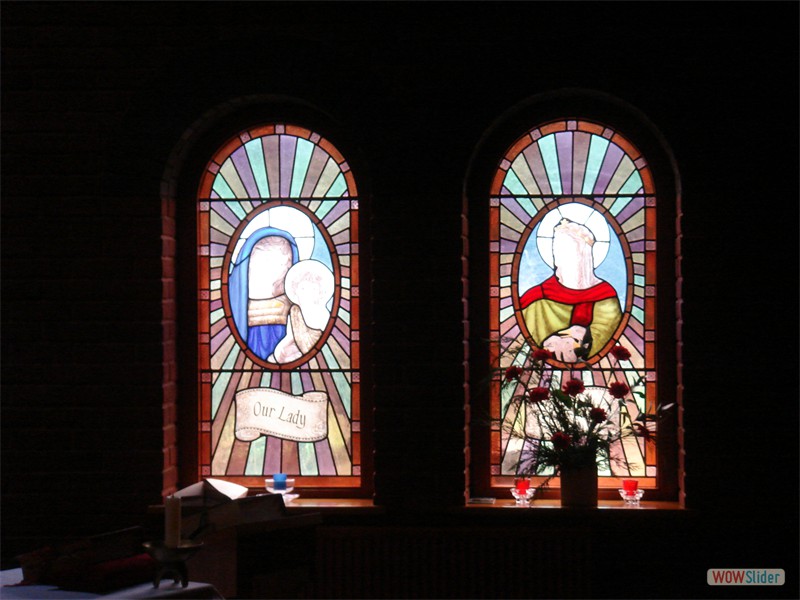 Our Lady and St Werburgh Side Chapel Windows
