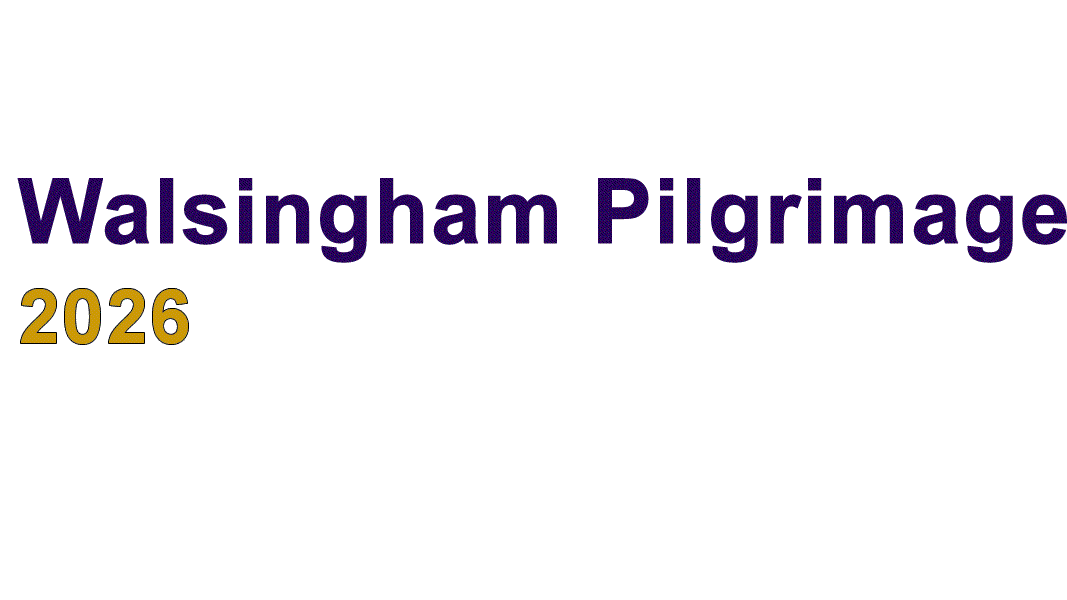 Illustrative graphic reading Walsingham Pilgrimage 2026