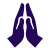 Illustrative icon of a hands joined together in prayer