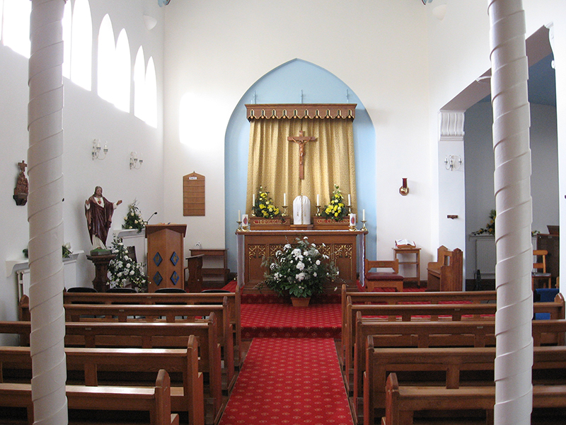 Our Blassed Lady and St. John The Baptist Church Altar and Pews