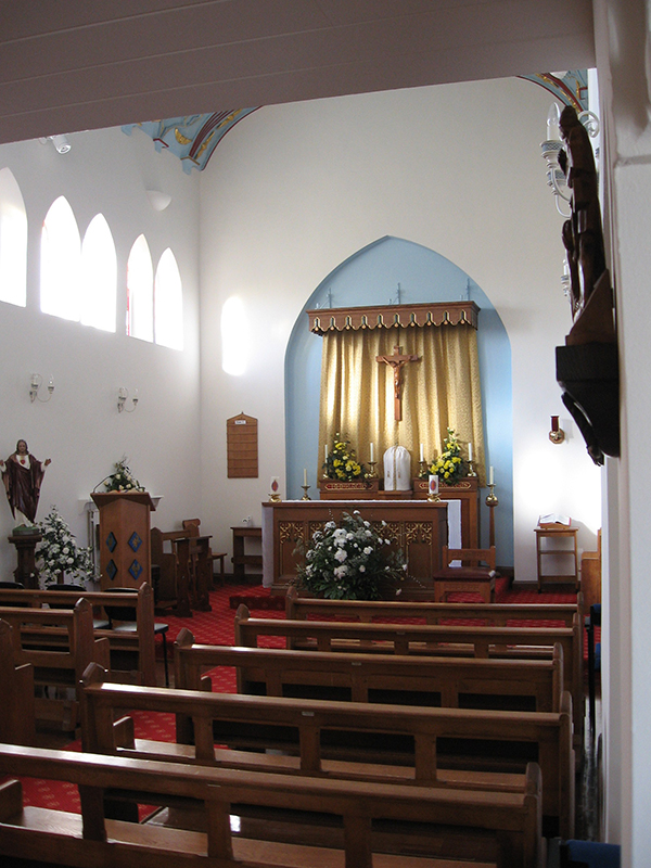 Our Blassed Lady and St. John The Baptist Church Altar and Pews