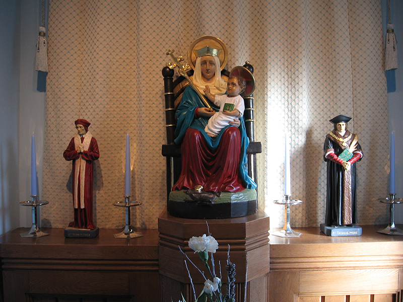 Statue of Our Lady inside the church of Our Blassed Lady and St. John The Baptist in Ashley